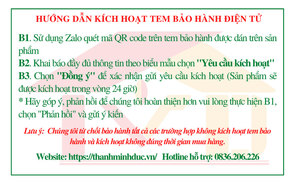 hướng dẫn bảo hành